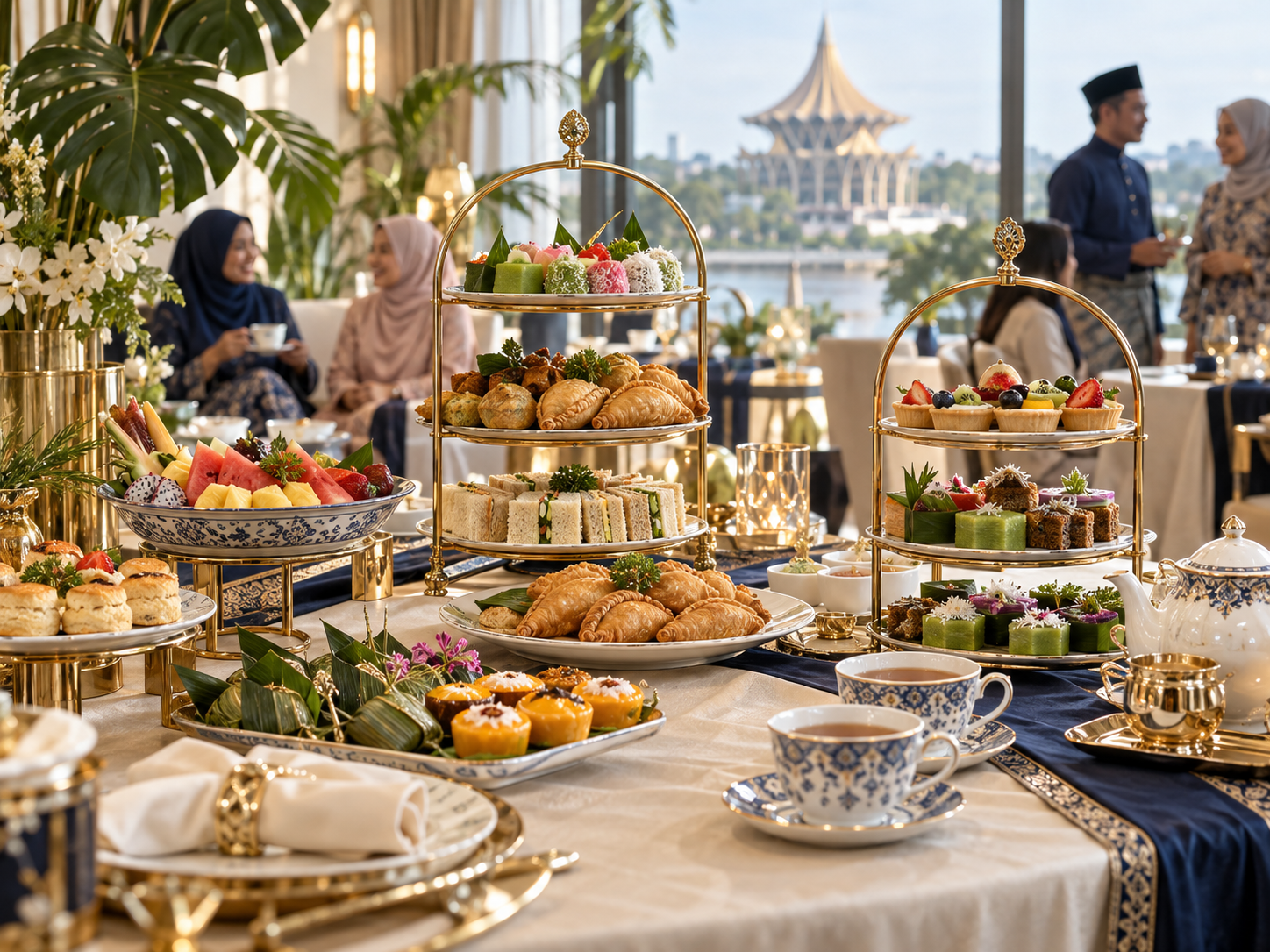Malaysian hi-tea catering with traditional kuih and savouries